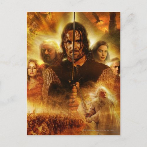 THE LORD OF THE RINGS ROTK Aragorn Movie Poster Postcard