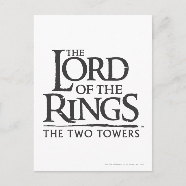 THE LORD OF THE RINGS Stacked Logo Postcard (Front)