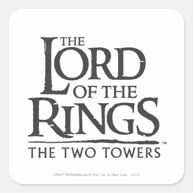 THE LORD OF THE RINGS Stacked Logo Square Sticker (Front)