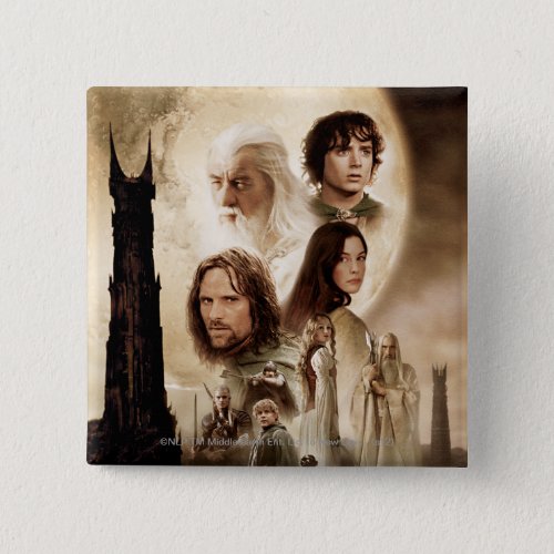 The Lord of the Rings The Two Towers Movie Poster Pinback Button