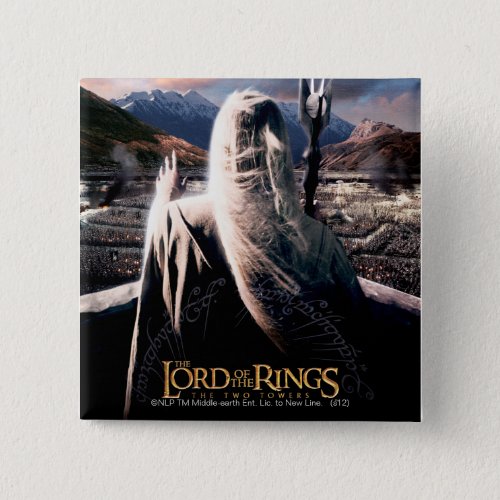 THE LORD OF THE RINGS TT SARUMAN Movie Poster Pinback Button