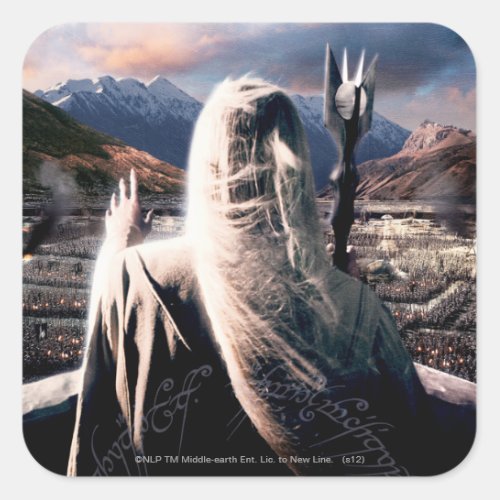 THE LORD OF THE RINGS TT Saruman Movie Poster Square Sticker