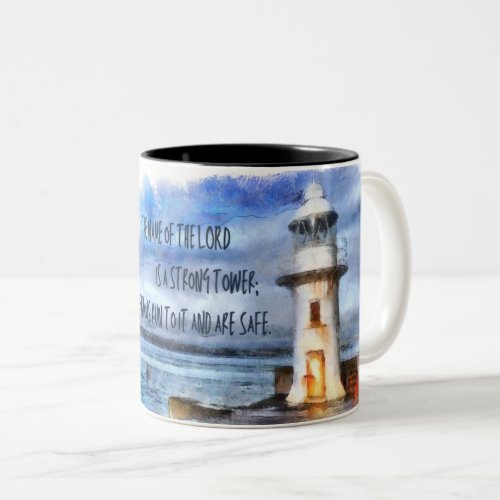 The Lord Our Strong Tower Two_Tone Coffee Mug
