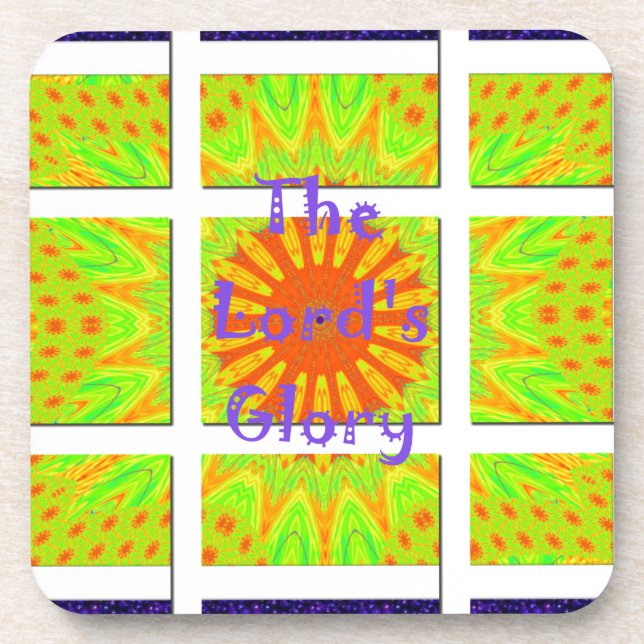The Lord’s Glorious Geometry: Playful and Creative Drink Coaster (Front)