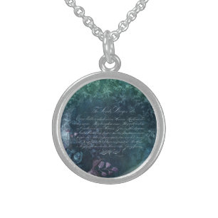 The Lord’s Prayer - Teal Sterling Silver Necklace