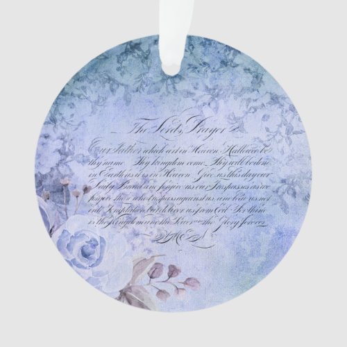 The Lords Prayer _ Vintage Blue Ornament