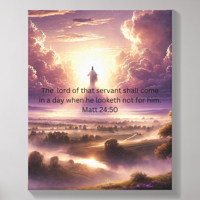 The Lord Shall Come Inspirational Canvas Art Photo Tile (Front Set)
