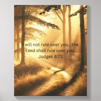 The Lord Shall Rule Inspirational Canvas Art Photo Tile