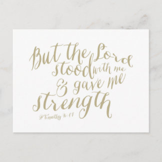 The Lord Stood With Me Postcard (2 Timothy 4:17)