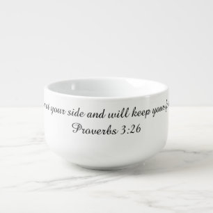 The Lord will be at your side black and white Soup Mug