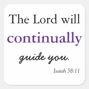 The Lord will be with you Square Sticker