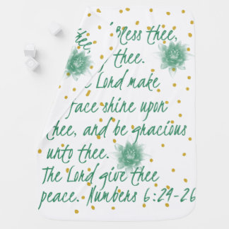 The Lord Will Bless Keep and Shine on You Stroller Blanket