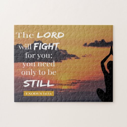 The Lord Will Fight For You _ Exodus 1414 Jigsaw Puzzle