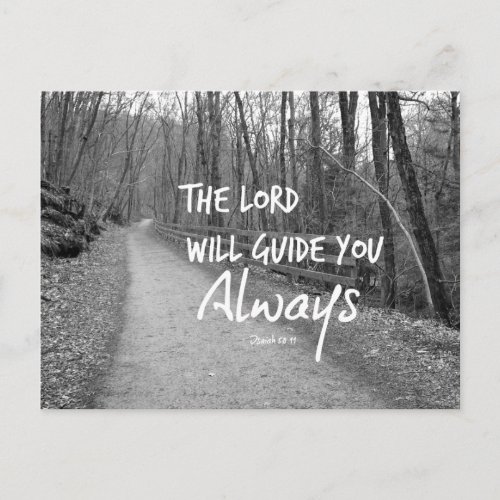 The Lord will guide you bible verse Postcard