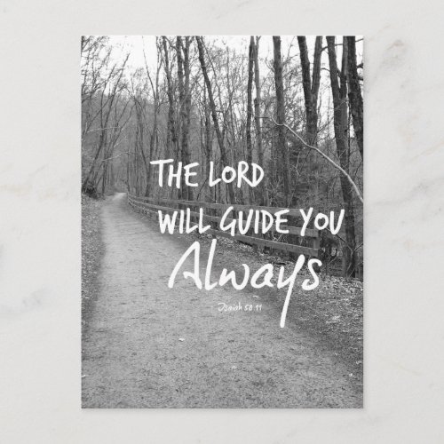 The Lord will guide you bible verse Postcard