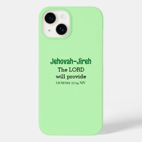 The Lord Will Provide Bible Verse Light Green Case_Mate iPhone 14 Case