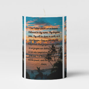The Lord's Daily Prayer Pillar Candle