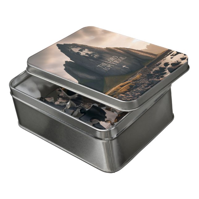 The Lords Face on Rocky Mountain Jigsaw Puzzle (Lid Open)