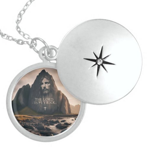 The Lords Face on Rocky Mountain Locket Necklace