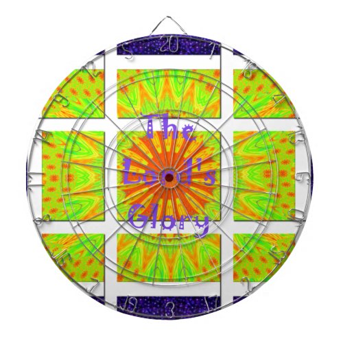 The Lords Glory Beautiful amazing colorful art Dartboard With Darts