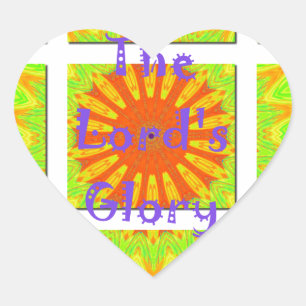 The Lord's Glory: Beautiful amazing colorful art Heart Sticker