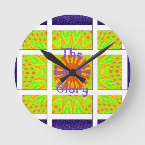 The Lords Glory Beautiful amazing colorful art Round Clock