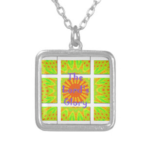The Lord's Glory: Beautiful amazing colorful art Silver Plated Necklace