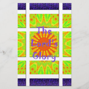 The Lord's Glory: Beautiful amazing colorful art Stationery