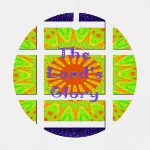 The Lord's Glory Pattern Graphic Text Design Christmas Ornament