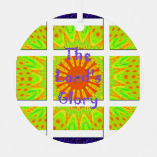 The Lord's Glory Pattern Graphic Text Design Christmas Ornament