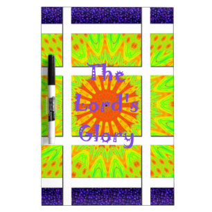 The Lord's Glory Pattern Graphic Text Design Dry Erase Board