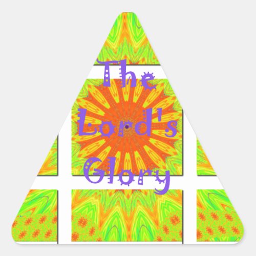 The Lords Glory Pattern Graphic Text Design Triangle Sticker