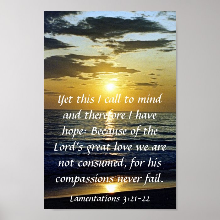 the Lord's great love bible verse reminder sunrise Print