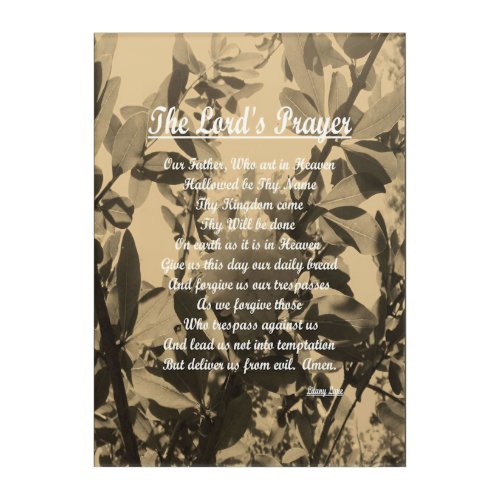 The Lords Prayer  Acrylic Print