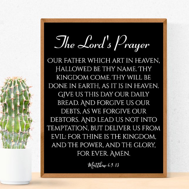 The Lord's Prayer Black Print (The Lord's Prayer Black Print)