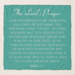 The Lord's Prayer Blue Green Scarf<br><div class="desc">The Lord's prayer, Our Father, which art in heaven, hallowed be thy Name, thy kingdom come, thy will be done, in earth as it is in heaven. Give us this day our daily bread. And forgive us our debts, as we forgive our debtors. And lead us not into temptation, but...</div>