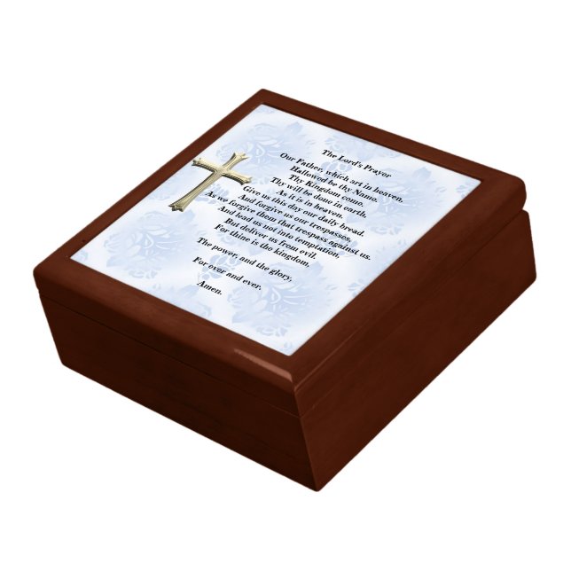 The Lord's Prayer (blue) Keepsake Box (Side)