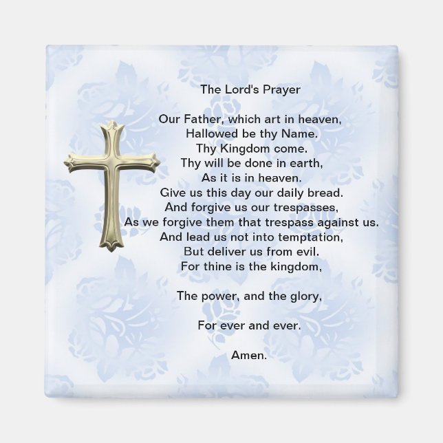 The Lord's Prayer (blue) Magnet (Front)