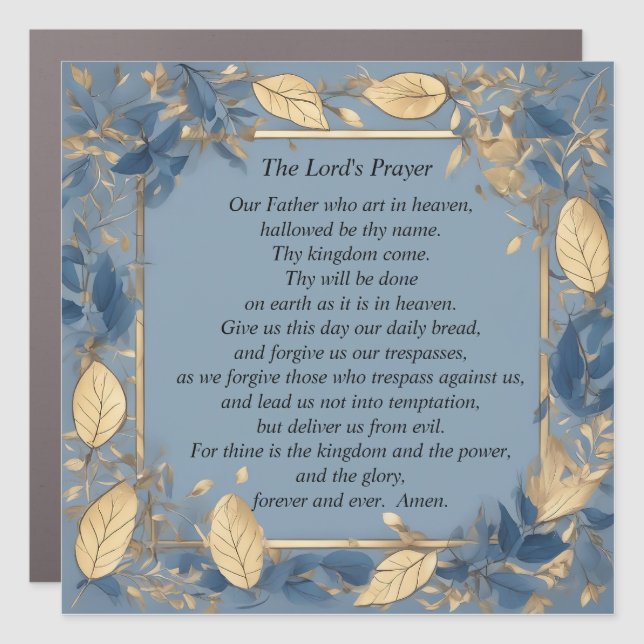 The Lord's Prayer Car Magnet (Front)