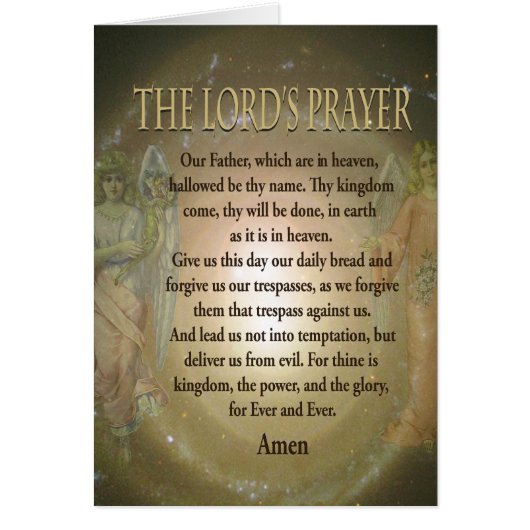 The Lord's Prayer Cards (Front)