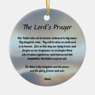 The Lord's Prayer Ceramic Ornament