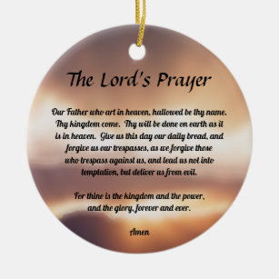 The Lord's Prayer Ceramic Ornament