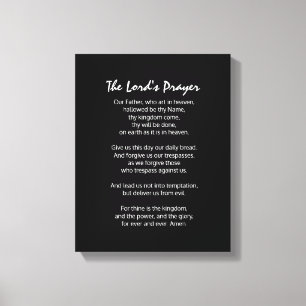 The Lord's Prayer Christian faith Canvas Print