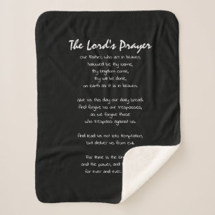 The Lord's Prayer Christian faith Sherpa Blanket
