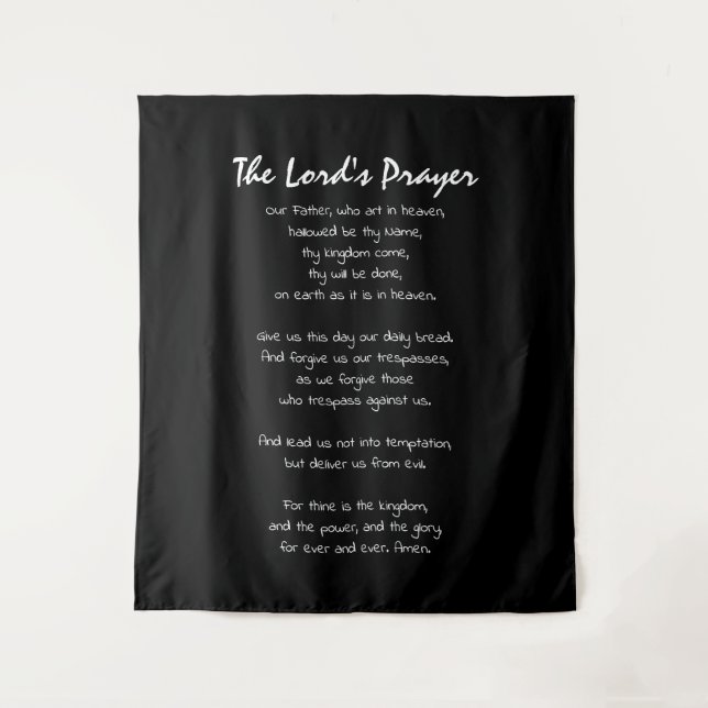 The Lord's Prayer Christian faith Tapestry (Front)