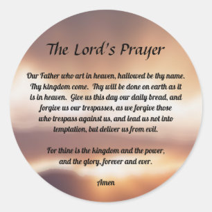 The Lord's Prayer Classic Round Sticker