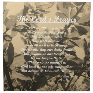 The Lords Prayer Cloth Napkin