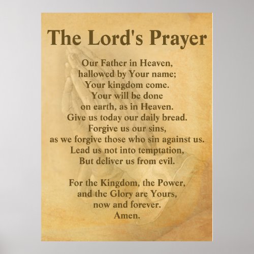 The Lords Prayer Contemporary Poster