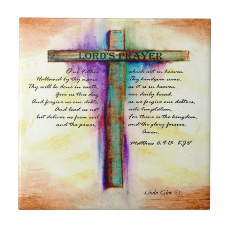 The Lord's Prayer Cross Tile