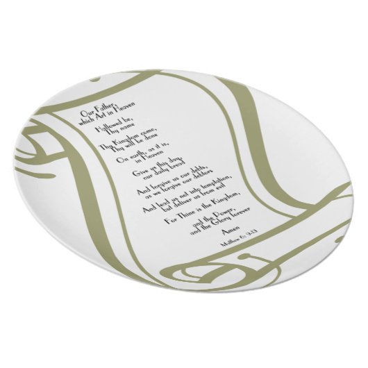 The Lords Prayer Dinner Plate (Right Side)